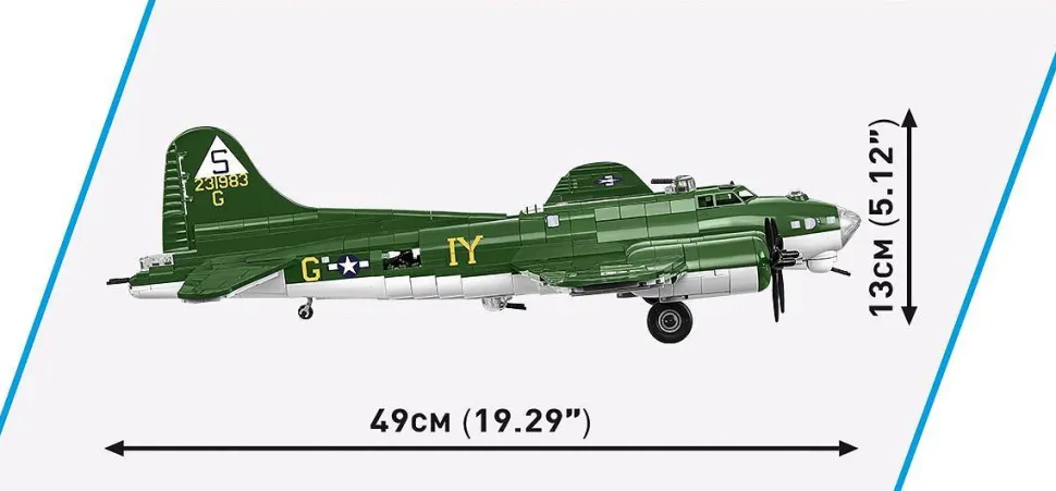 Cobi: World War II - Boeing B-17G Flying Fortress Heavy Bomber Plane Historical Collection 1/48th Scale Building Block Construction Set (1210 Pieces)