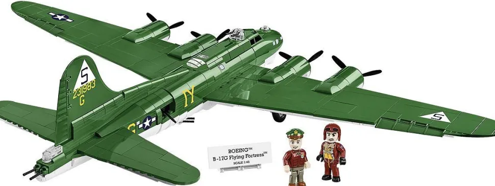Cobi: World War II - Boeing B-17G Flying Fortress Heavy Bomber Plane Historical Collection 1/48th Scale Building Block Construction Set (1210 Pieces)