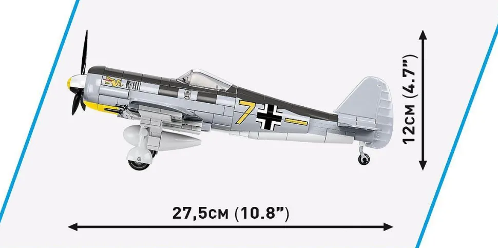 Cobi: World War II - Focke-Wulf FW 190-A3 Fighter Bomber Plane Historical Collection 1/32 Scale Building Block Construction Set (382 Pieces)