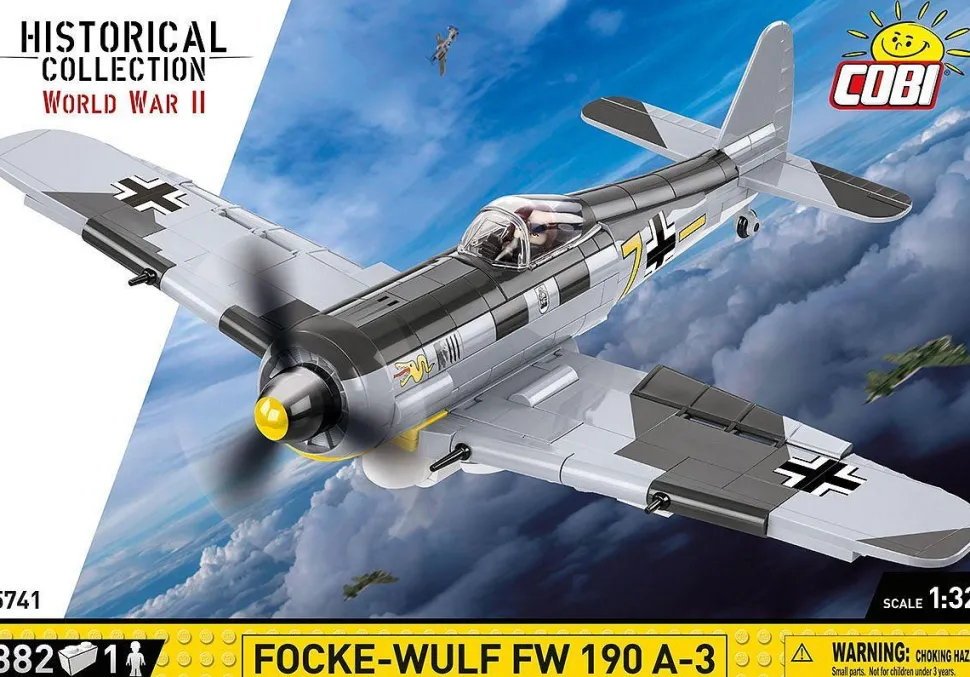 Cobi: World War II - Focke-Wulf FW 190-A3 Fighter Bomber Plane Historical Collection 1/32 Scale Building Block Construction Set (382 Pieces)