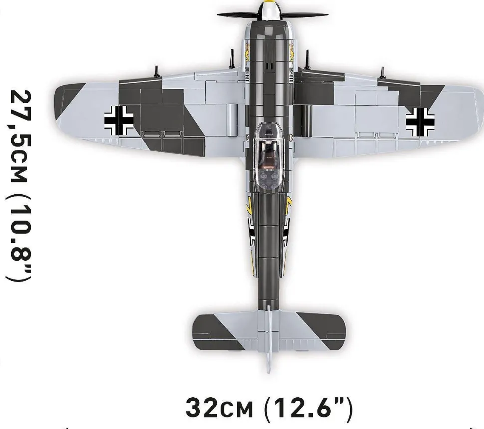Cobi: World War II - Focke-Wulf FW 190-A3 Fighter Bomber Plane Historical Collection 1/32 Scale Building Block Construction Set (382 Pieces)