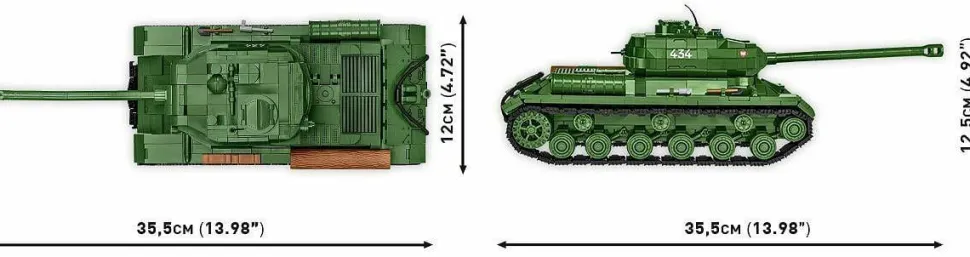 Cobi: World War II - IS-2 Heavy Tank 3-in-1 Historical Collection 1/28th Scale Building Block Construction Set (1051 Pieces)