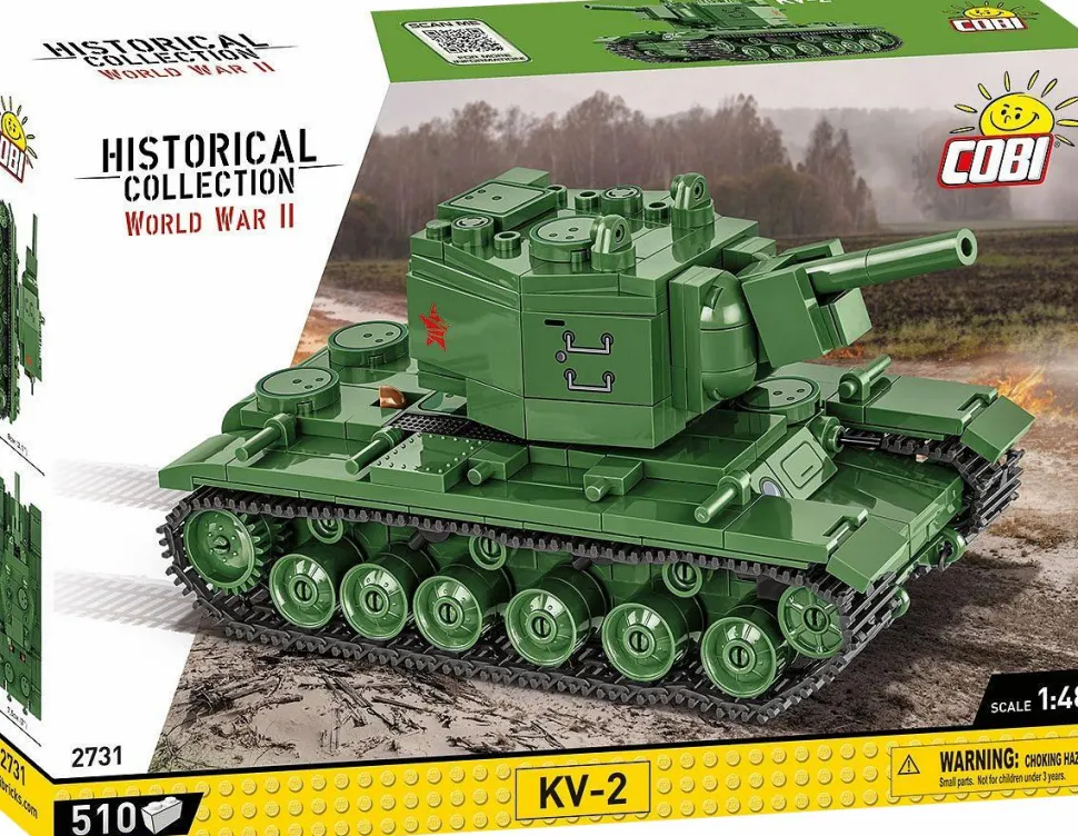 Cobi: World War II - KV-2 Tank Historical Collection 1/48th Scale Building Block Construction Set (510 Pieces)