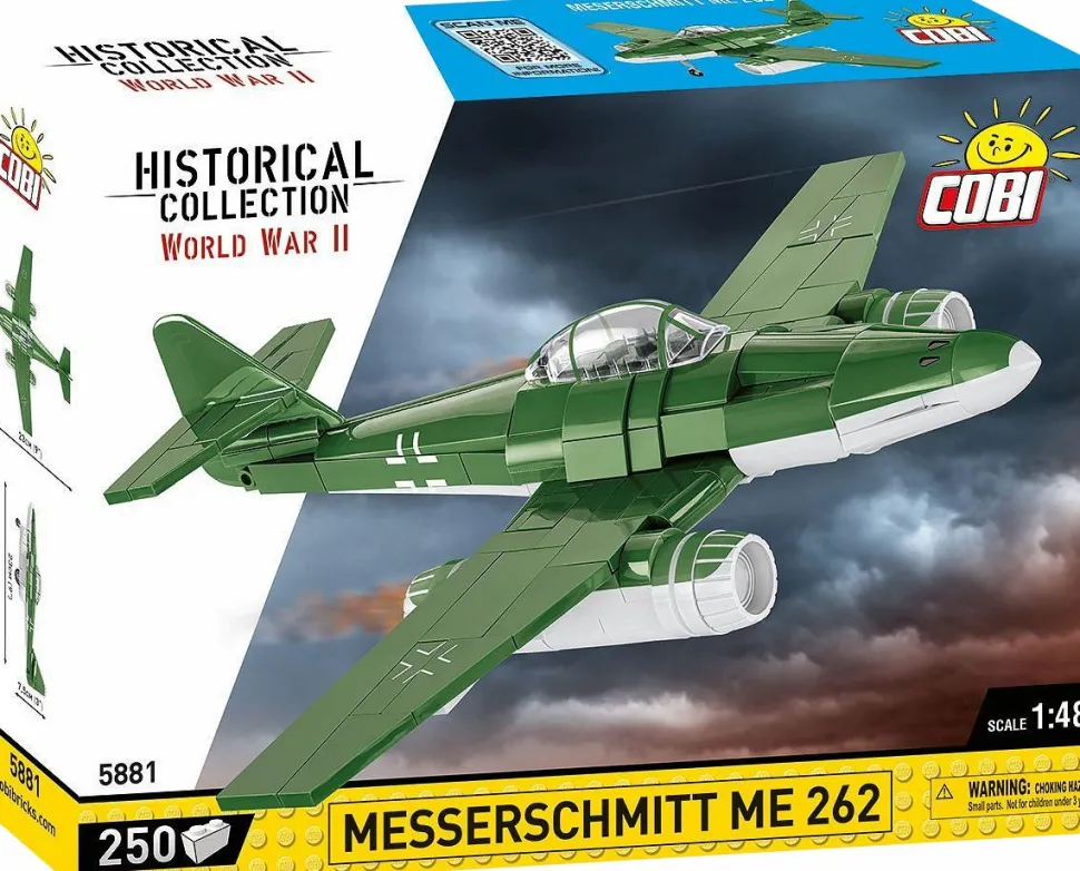Cobi: World War II - Messerschmitt ME 262 Fighter Bomber Plane Historical Collection 1/48th Scale Building Block Construction Set (250 Pieces)
