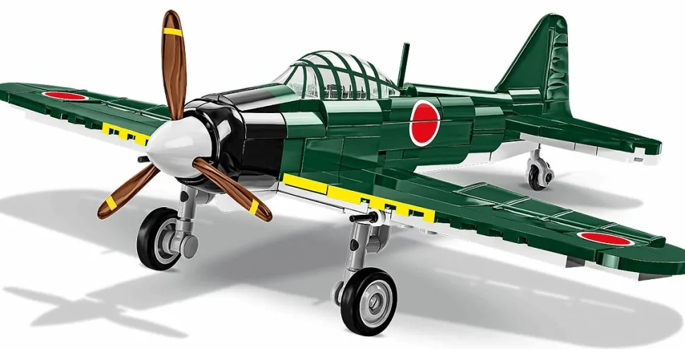 Cobi: World War II - Mitsubishi A6M2 "Zero" Fighter Plane Historical Collection 1/48th Scale Building Block Construction Set (170 Pieces)