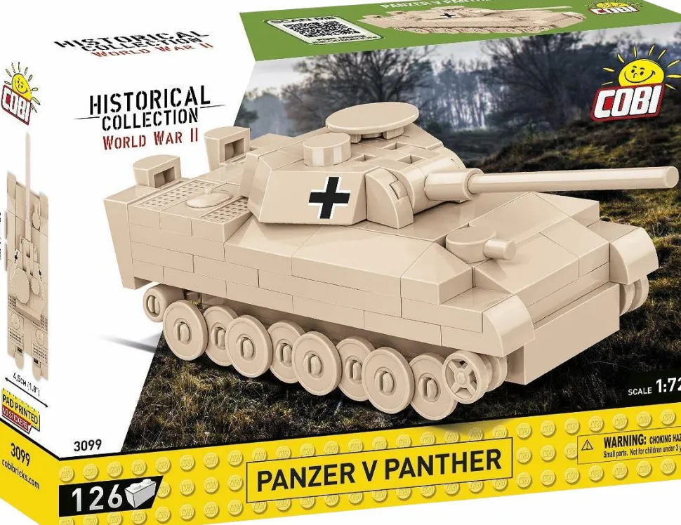 Cobi: World War II - Panzer V Panther Tank Historical Collection 1/72 Scale Building Block Construction Set (126 Pieces)