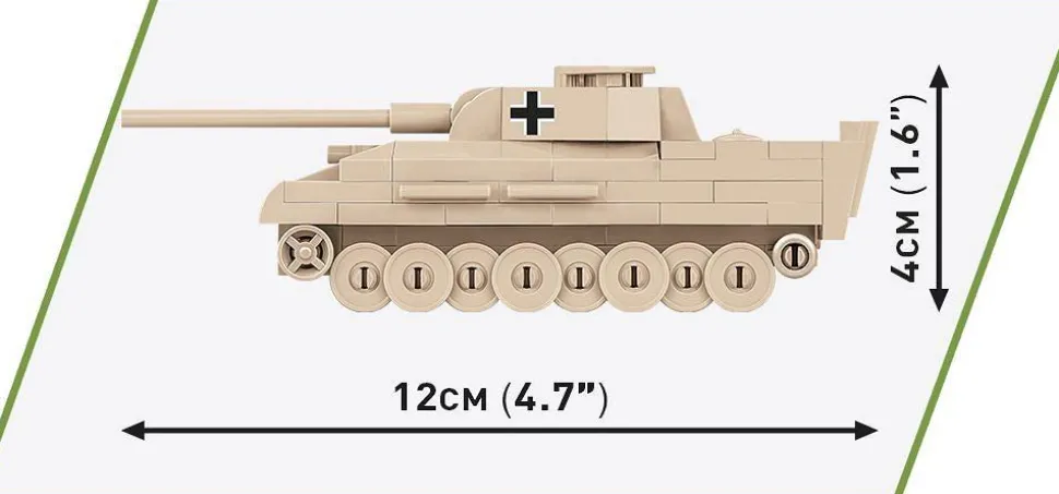 Cobi: World War II - Panzer V Panther Tank Historical Collection 1/72 Scale Building Block Construction Set (126 Pieces)