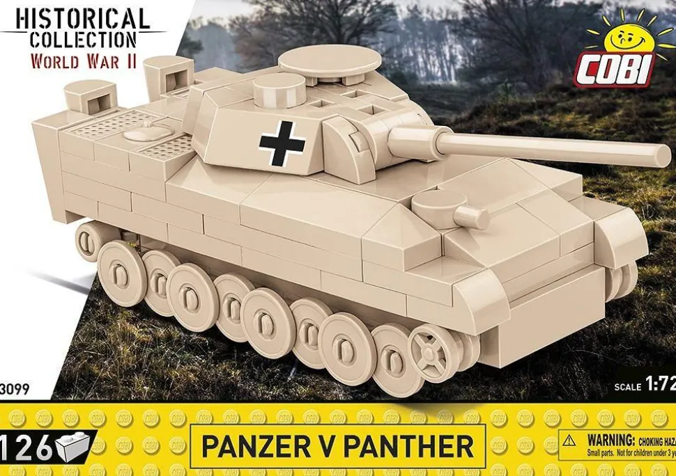 Cobi: World War II - Panzer V Panther Tank Historical Collection 1/72 Scale Building Block Construction Set (126 Pieces)