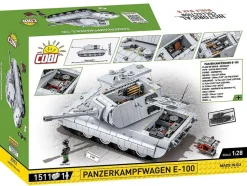 Cobi: World War II - Panzerkampfwagen E-100 Tank Historical Collection 1/28th Scale Building Block Construction Set (1511 Pieces)