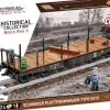 Cobi: World War II - Schwerer Plattwormwagen Typ SSYS Freight Train Car Historical Collection 1/35th Scale Building Block Construction Set (424 Pieces)