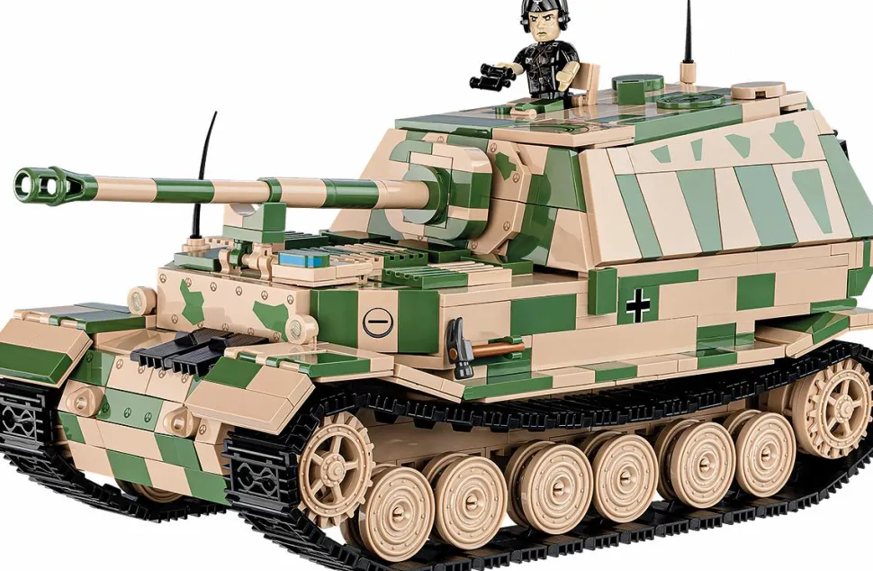 Cobi: World War II - Sd.Kfz. 184 Ferdinand Tank Historical Collection 1/28th Scale Building Block Construction Set (1268 Pieces)
