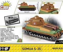 Cobi: World War II - Somua S-35 Tank Historical Collection 1/72 Scale Building Block Construction Set (99 Pieces)