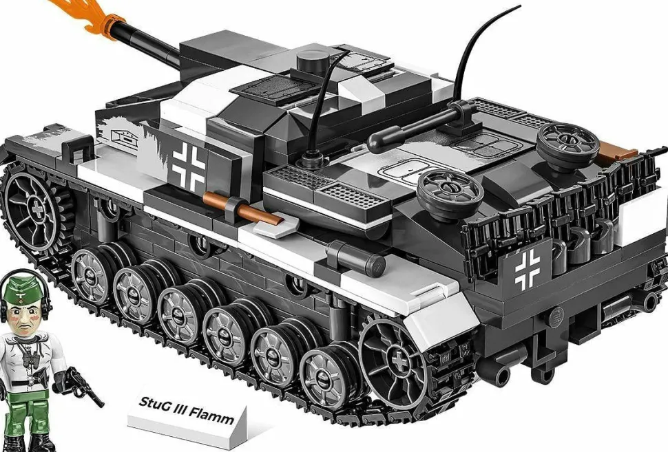 Cobi: World War II - Stug III Ausf. F/8 & Flammpanzer Tank 2-in-1 Historical Collection 1/35th Scale Building Block Construction Set (548 Pieces)