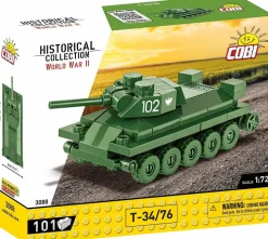 Cobi: World War II - T-34/76 Tank Historical Collection 1/72 Scale Building Block Construction Set (101 Pieces)