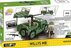 Cobi: World War II - Willys MB Jeep Historical Collection 1/35th Scale Building Block Construction Set (132 Pieces)