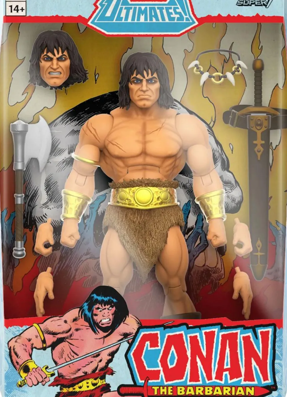 Conan the Barbarian (1970) - Conan Comics Wave 2 Ultimates! 7" Scale Action Figure Bundle (Set of 2)