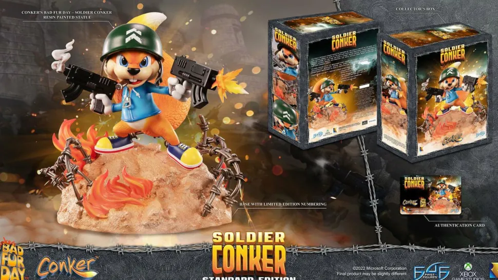 Conker’s Bad Fur Day - Soldier Conker 12” Statue