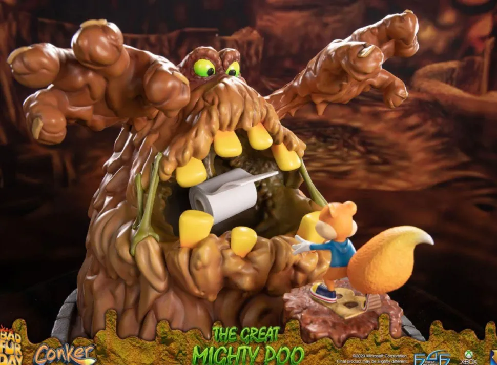 Conker's Bad Fur Day - The Great Mighty Poo with Conker 14" Statue