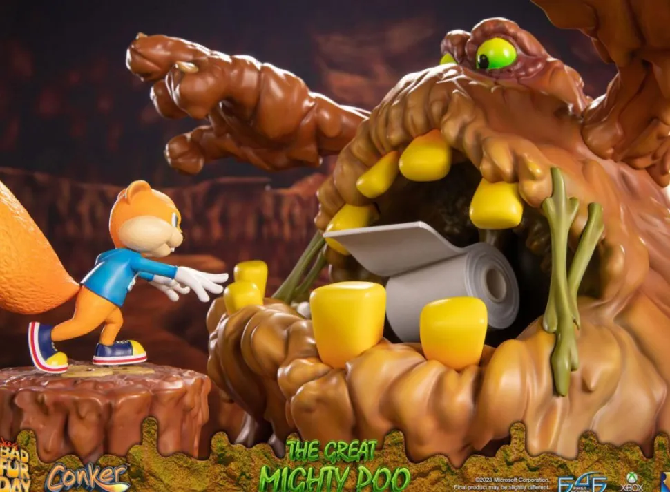 Conker's Bad Fur Day - The Great Mighty Poo with Conker 14" Statue