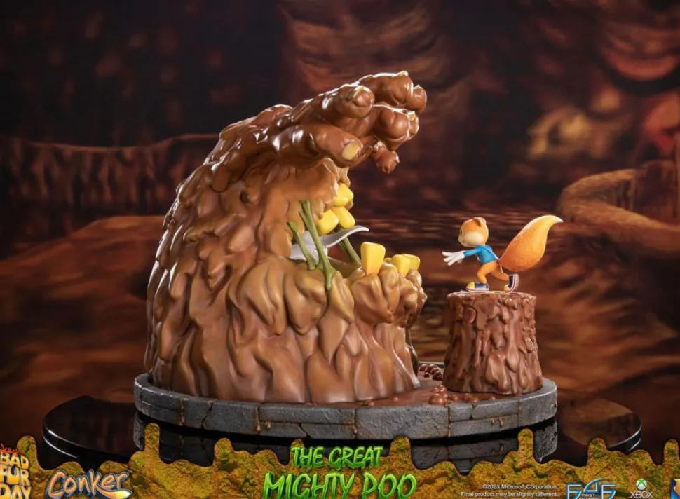 Conker's Bad Fur Day - The Great Mighty Poo with Conker 14" Statue