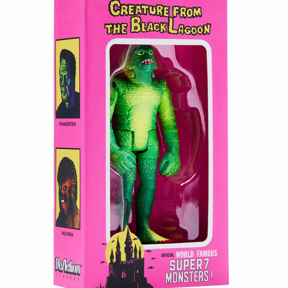 Creature from the Black Lagoon (1954) - The Creature World Famous Super Monsters Wide Sculpt ReAction 3.75” Action Figure in Box Packaging