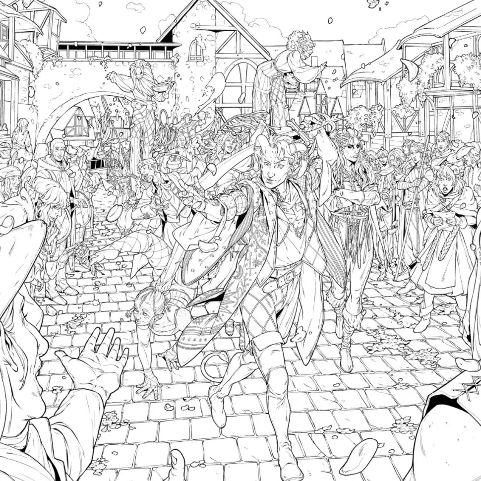 Critical Role - The Mighty Nein Colouring Book Paperback