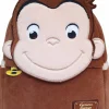 Curious George - George Plush Cosplay 10” Faux Leather Mini Backpack