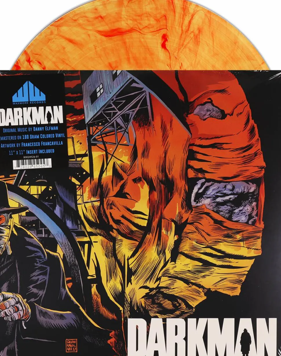 Darkman - Original Motion Picture Score by Danny Elfman LP Vinyl Record (Fluorescent Orange with Red Swirl “Fire” Coloured Vinyl)