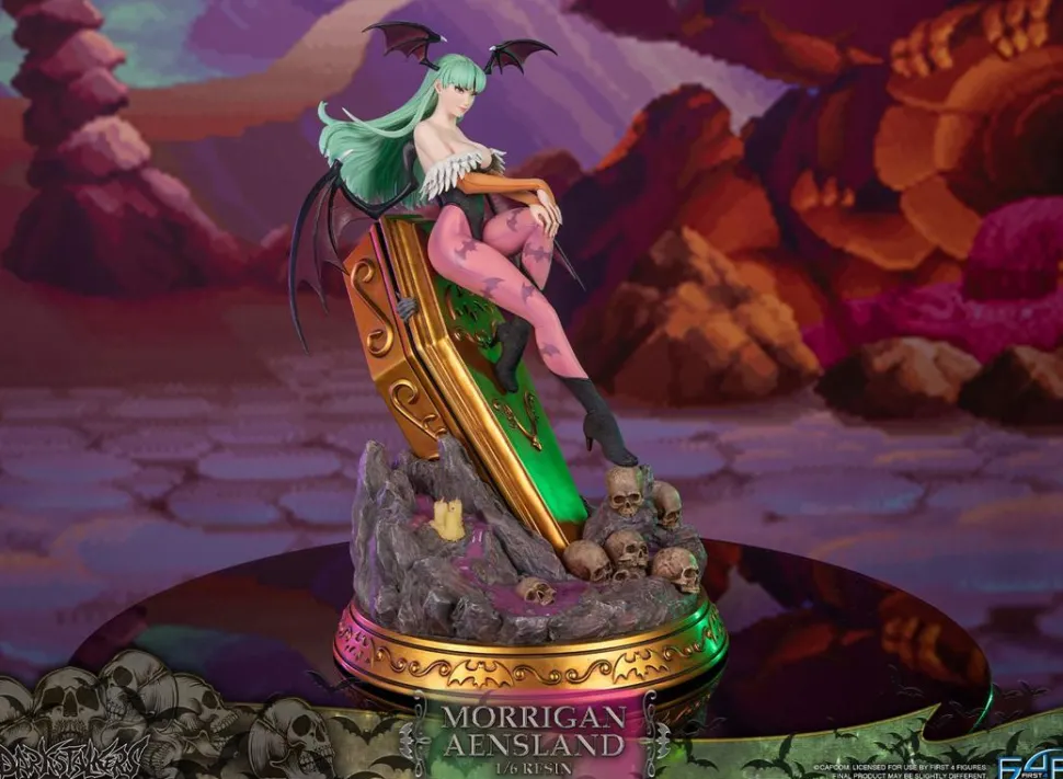 Darkstalkers - Morrigan Aensland with Gold Coffin 1/6th Scale Statue