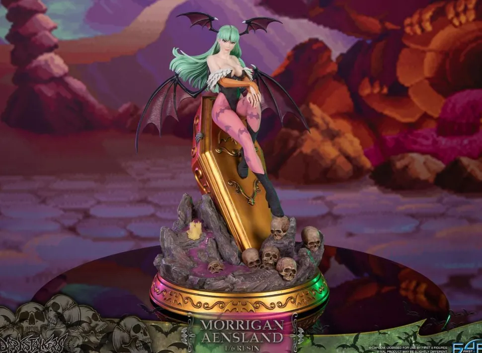 Darkstalkers - Morrigan Aensland with Gold Coffin 1/6th Scale Statue