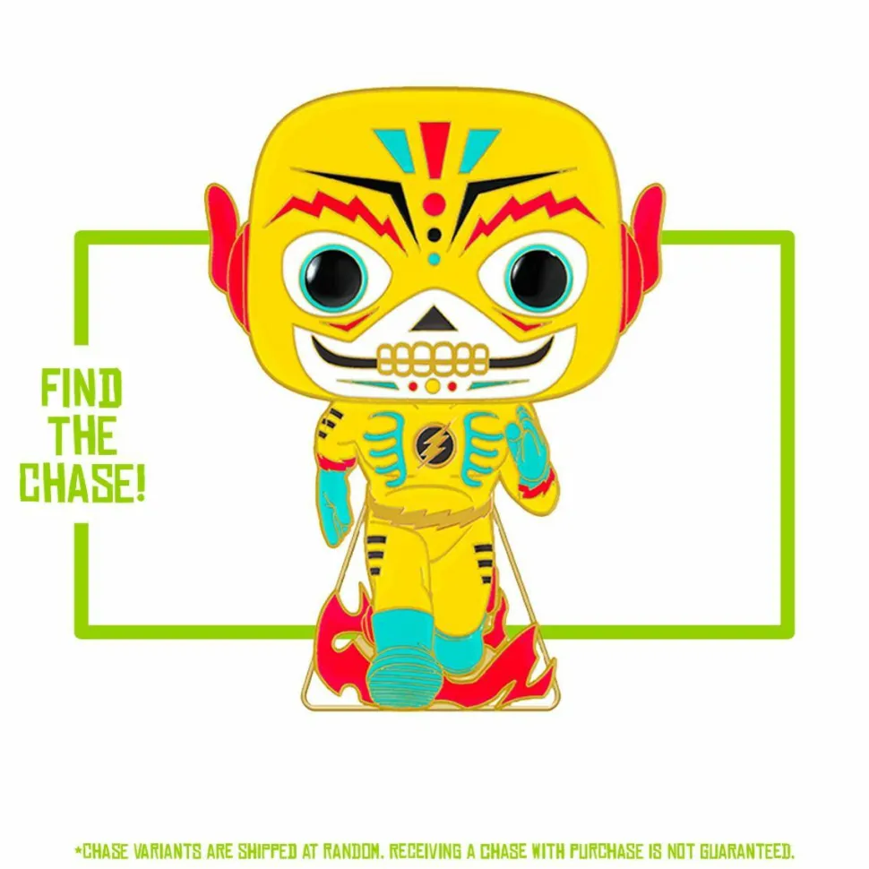 DC Comics - The Flash Day of Dead Glow-in-the-Dark 4" Enamel Pop! Pin