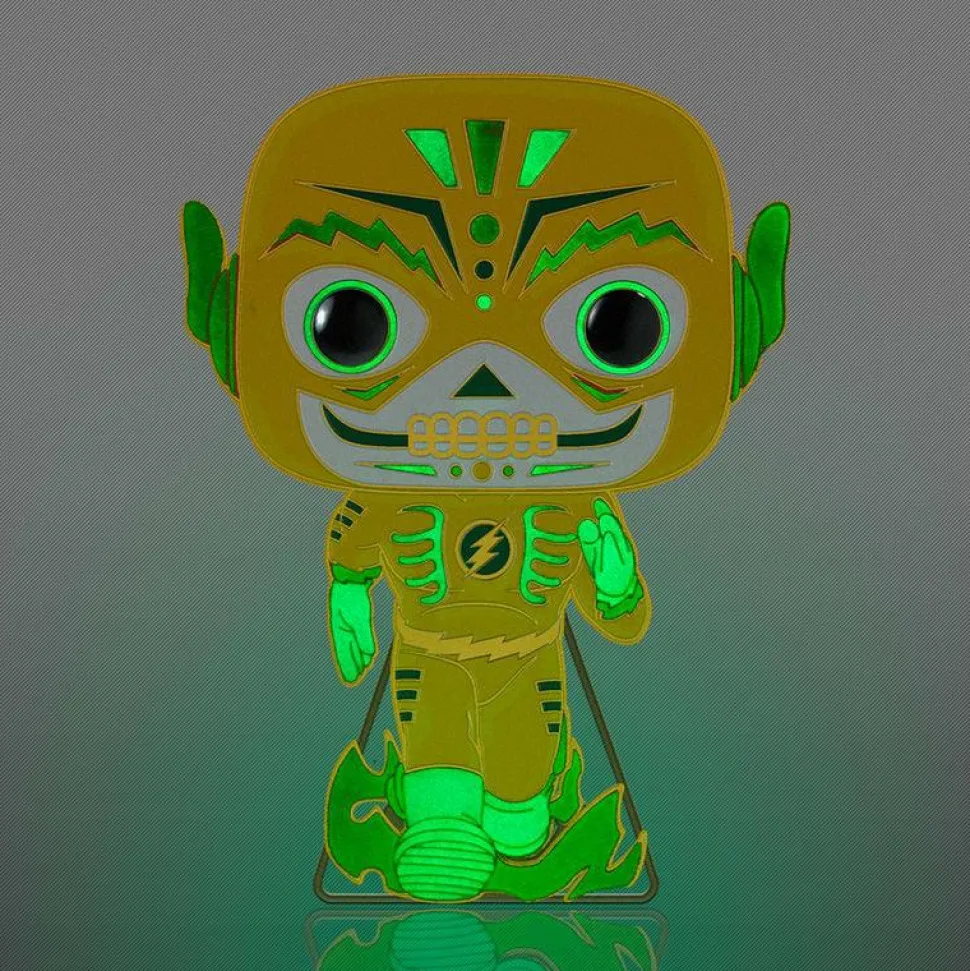 DC Comics - The Flash Day of Dead Glow-in-the-Dark 4" Enamel Pop! Pin