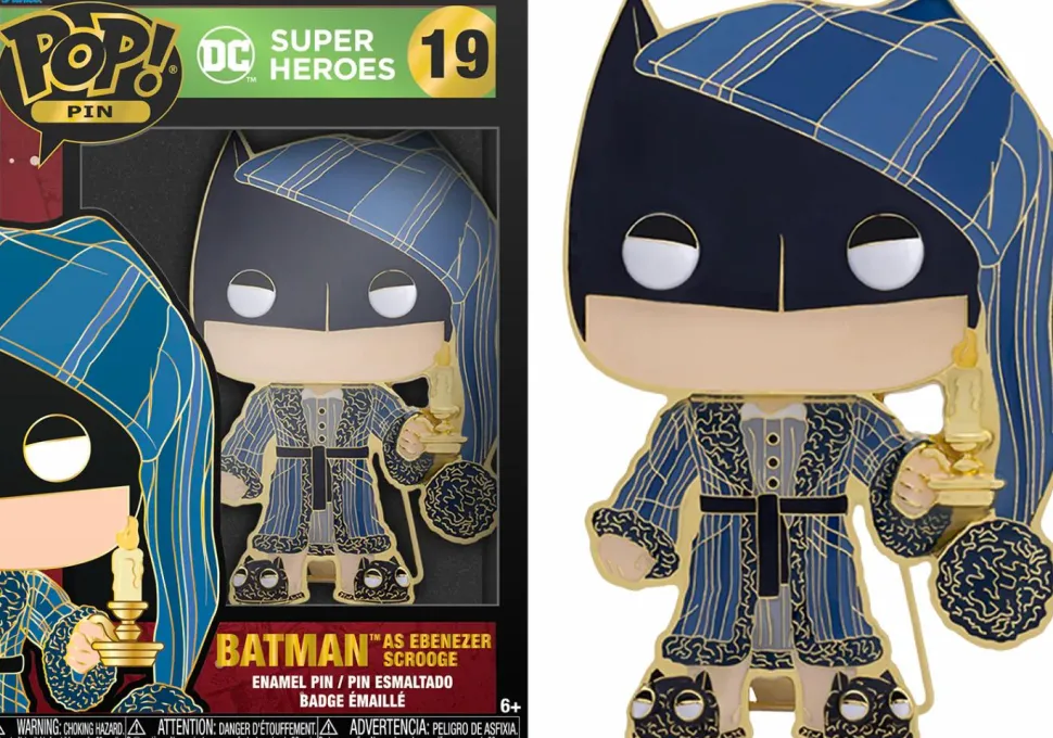 DC Super Heroes - Batman as Ebenezer Scrooge Holiday 4” Pop! Enamel Pin