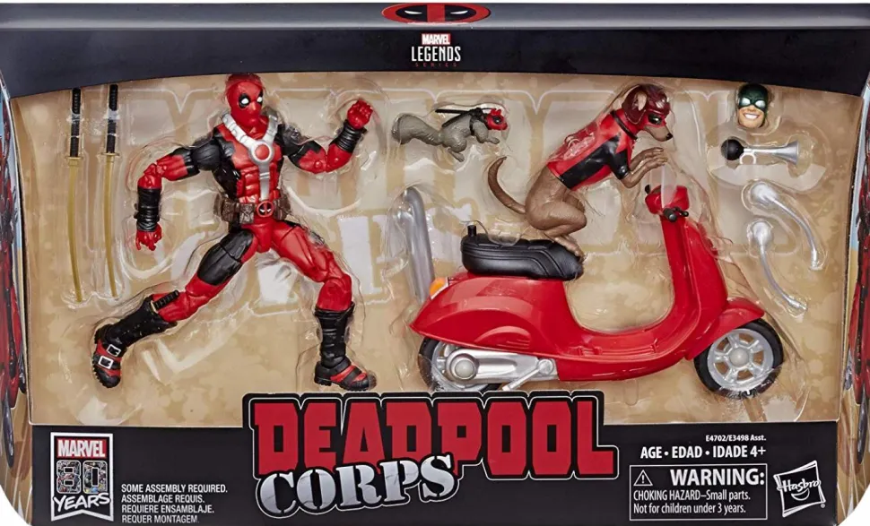 Deadpool - Ultimate Deadpool Corps Deadpool, Dogpool & Squirrelpool with Scooter Marvel Legends 6" Action Figure 4-Pack