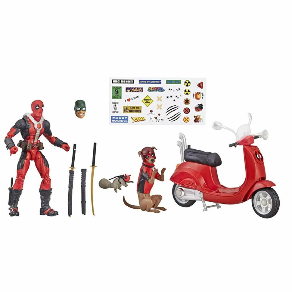 Deadpool - Ultimate Deadpool Corps Deadpool, Dogpool & Squirrelpool with Scooter Marvel Legends 6" Action Figure 4-Pack