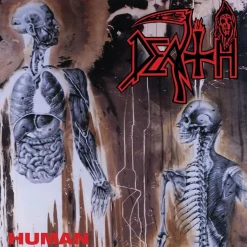 Death - Human LP Vinyl Record (White, Blue and Gold Merge with Splatter Coloured Vinyl)