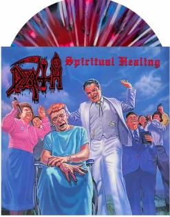 Death - Spiritual Healing LP Vinyl Record (Red, Cyan and Black Merge with Splatter Coloured Vinyl)