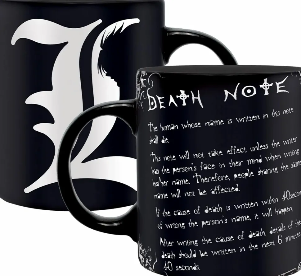 Death Note - L Insignia & Death Note Rules Ceramic Mug