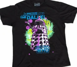Doctor Who - Dalek Supreme Retro Black Male T-Shirt