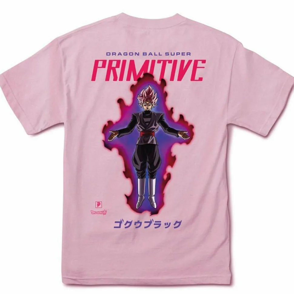 Dragon Ball Super - DBS x Primitive Goku Black Rose Pink T-Shirt