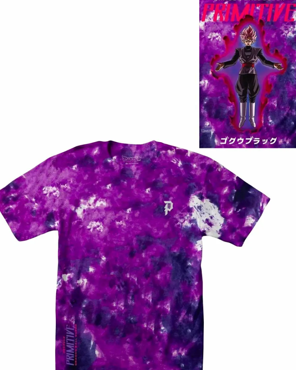 Dragon Ball Super - Dragon Ball x Primitive Goku Black Rose Washed Purple T-Shirt