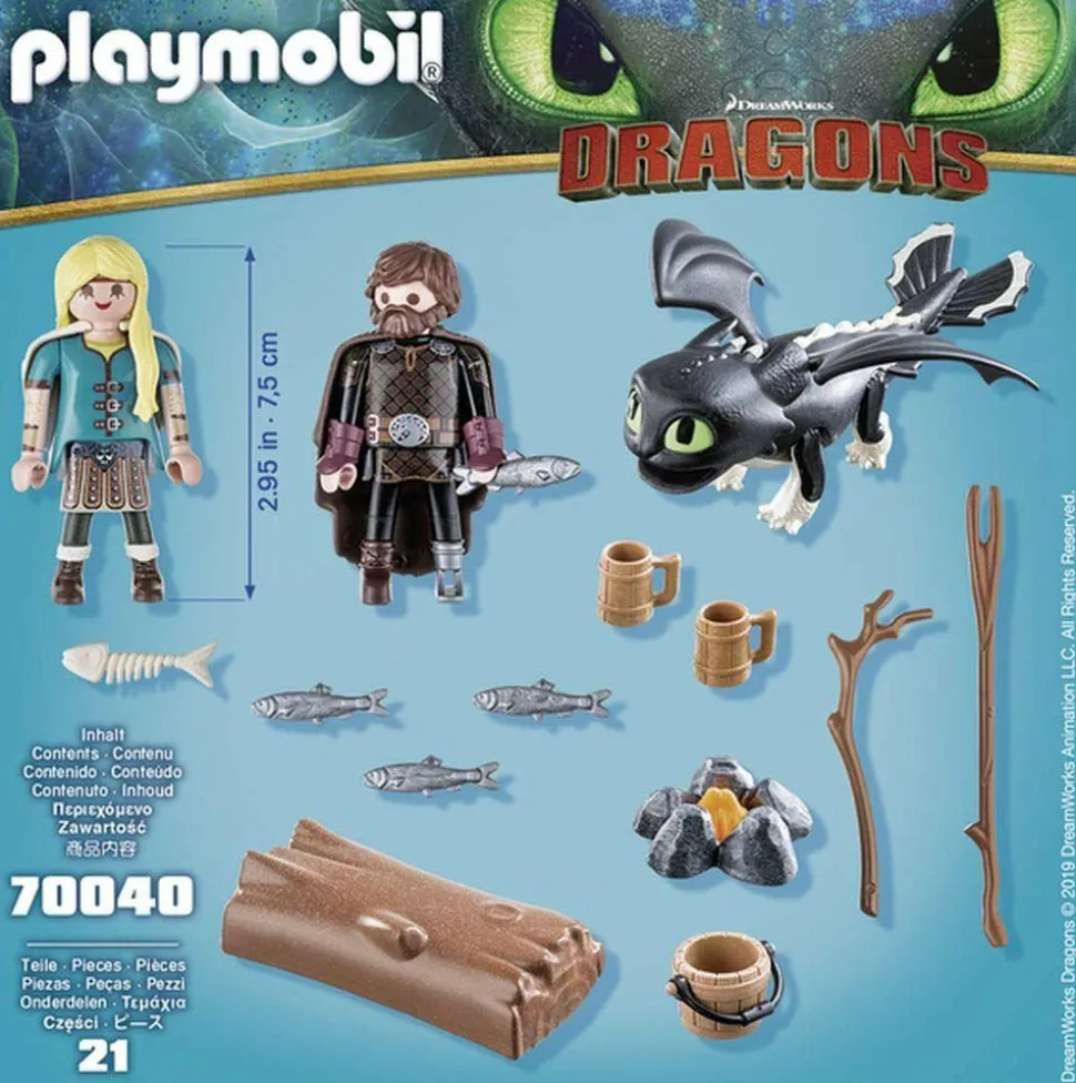 Dragons - Playmobil Hiccup, Astrid and Baby Dragon Playset (70040)