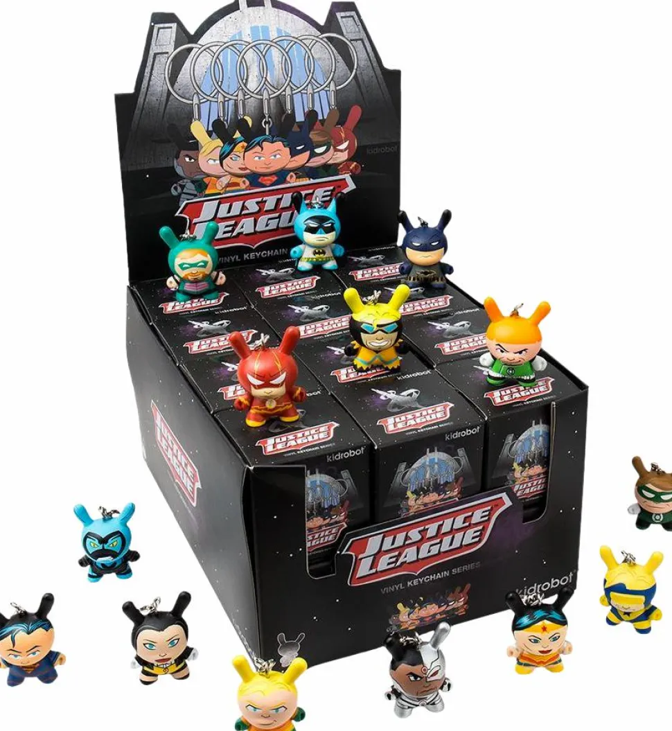 Dunny - DC Justice League Dunny Blind Box Vinyl Keychain Display (24 Units)