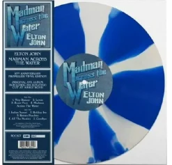 Elton John - Madman Across the Water 50th Anniversary LP Vinyl Record (Blue & White Propeller Vinyl)