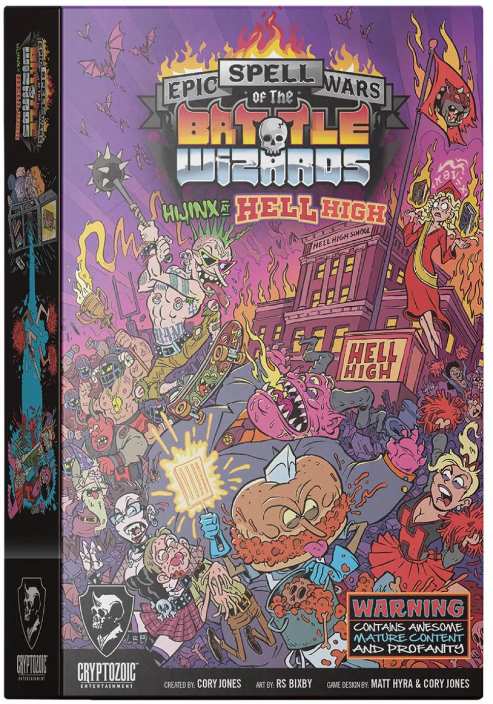Epic Spell Wars of the Battle Wizards - Hijinx at Hell High Board Game