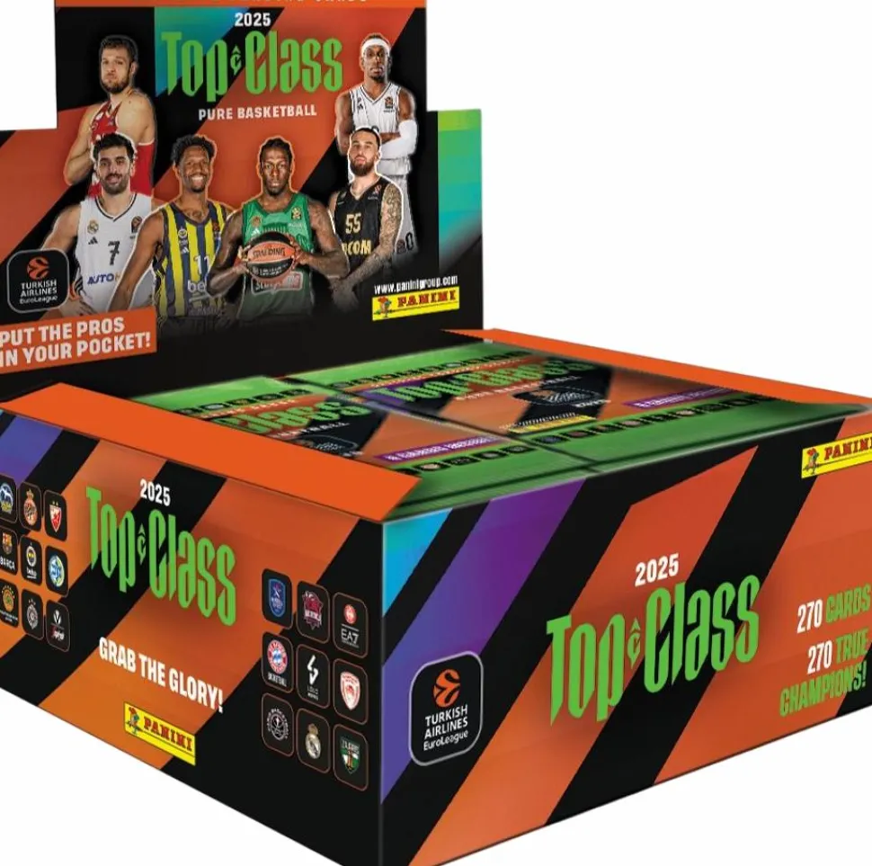 EuroLeague Basketball - 2025 Panini Top Class Basketball Trading Cards Box (Display of 24)