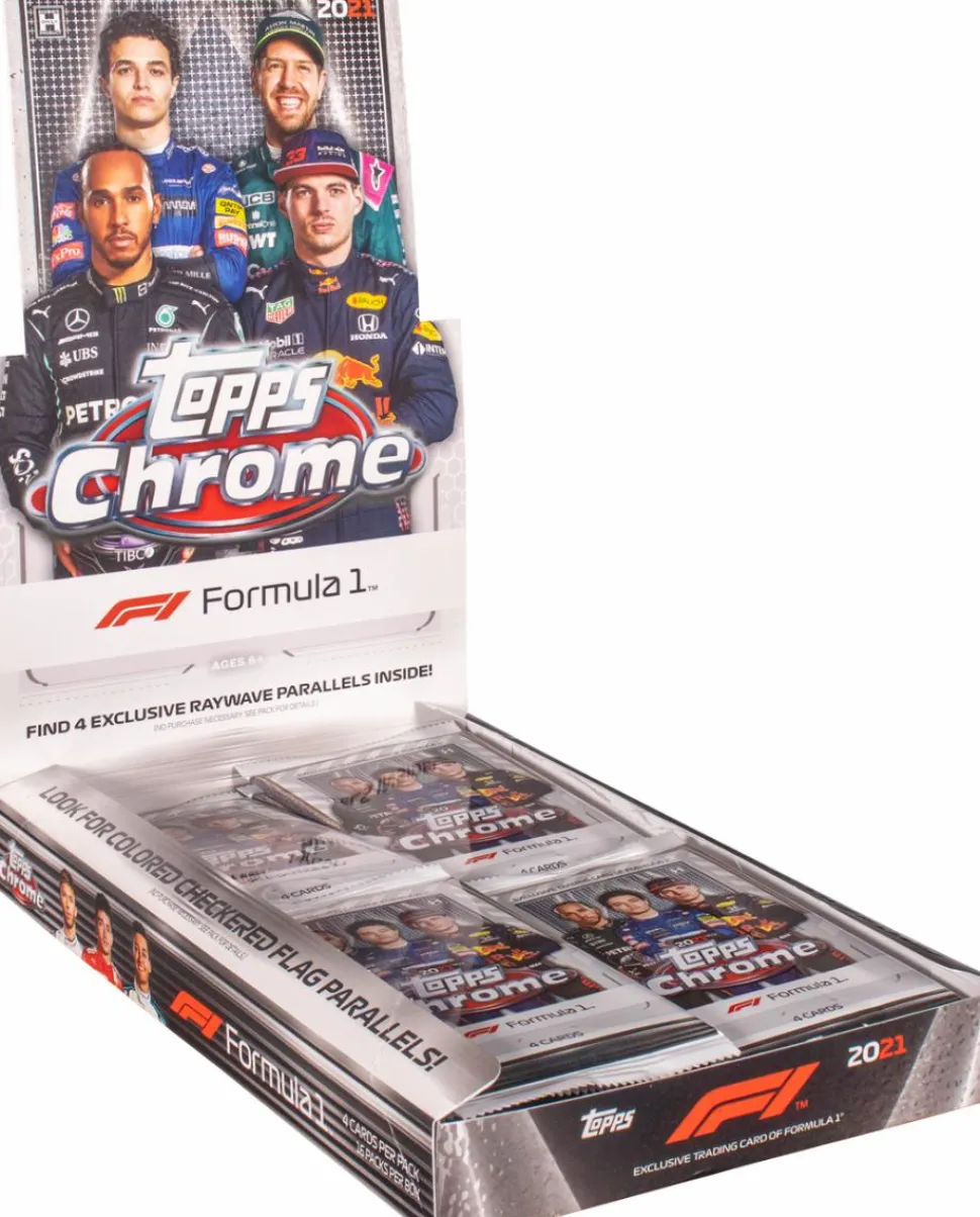 F1: Formula 1 - 2021 Topps Chrome Trading Cards Hobby Lite Box (Display of 16)