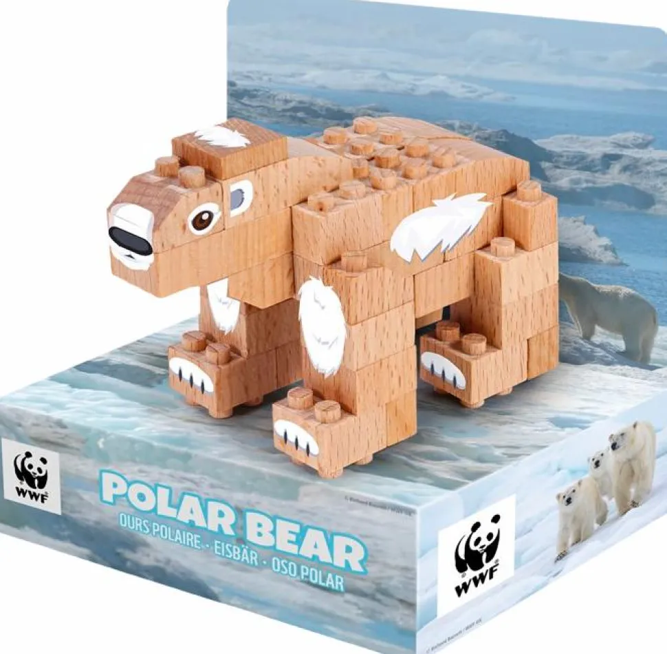 FabBrix - WWF Polar Bear Wooden Brick Set