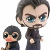 Fantastic Beasts 2: The Crimes of Grindelwald - Albus Dumbledore & Niffler Cosbaby 3.75” Hot Toys Bobble-Head Figure 2-Pack