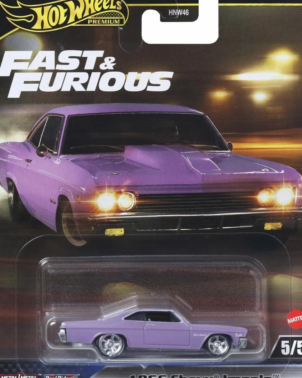 Fast X - 1966 Chevy Impala Hot Wheels Premium Real Riders 1/64th Scale Die-Cast Vehicle Replica (2025 Mix #2)